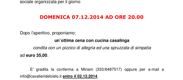 Cena Sociale 2014